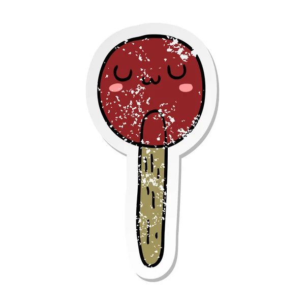 Aufkleber Eines Cartoon Lollipops — Stockvektor