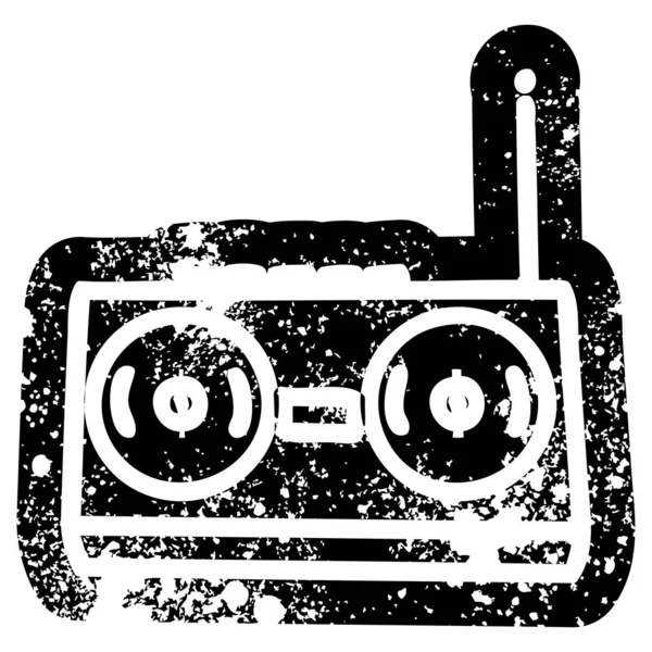 Иконка радиокассетного проигрывателя — стоковый вектор