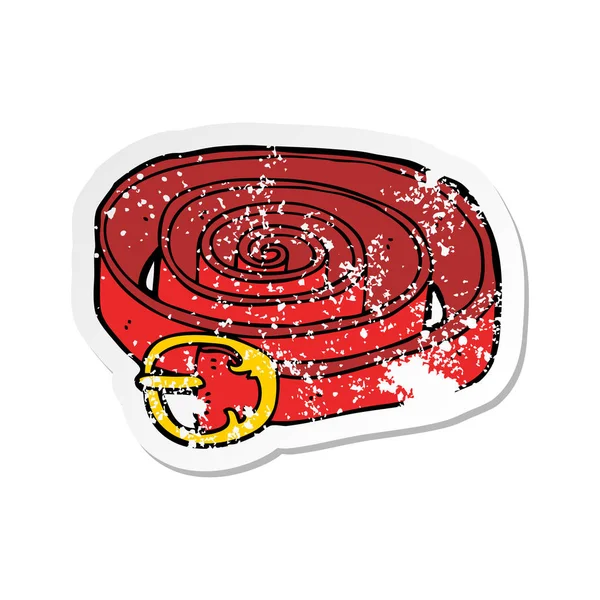 bir çizgi film kemer Retro sıkıntılı etiket