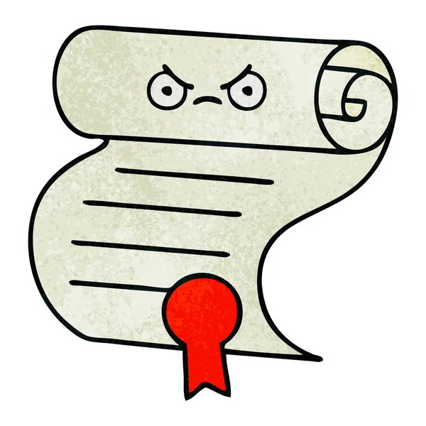 Retro grunge doku karikatür bir sözleşme