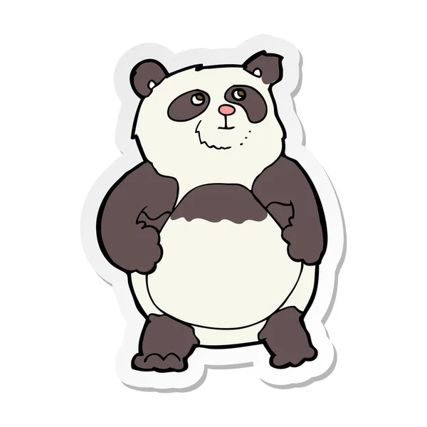 Autocollant d'un panda dessin animé — Image vectorielle