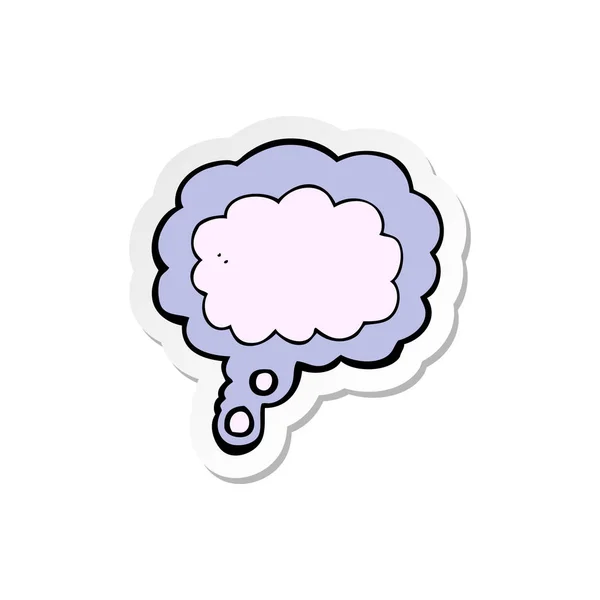 Pegatina Una Nube Pensamiento Dibujos Animados — Vector de stock