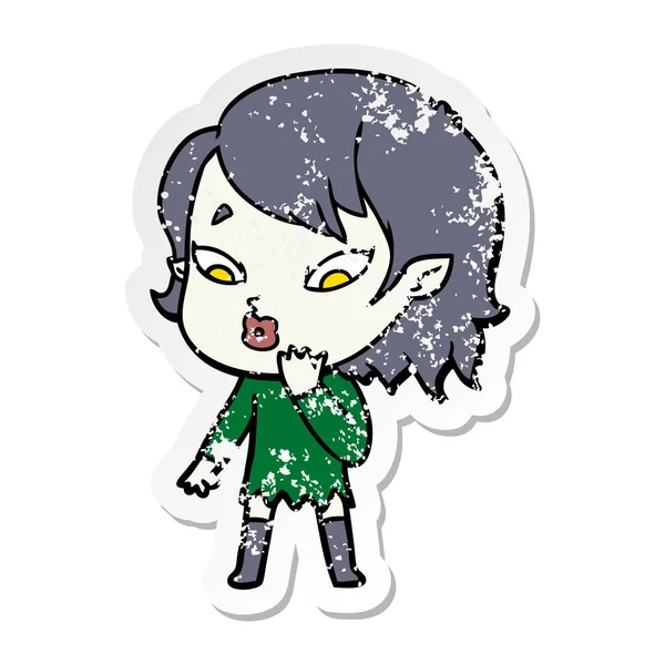 sevimli çizgi vampir kız sıkıntılı etiket