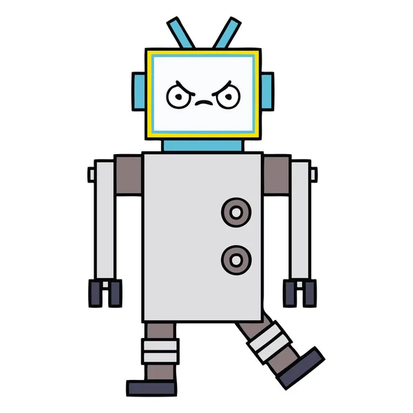 Lindo Dibujo Animado Robot — Vector de stock