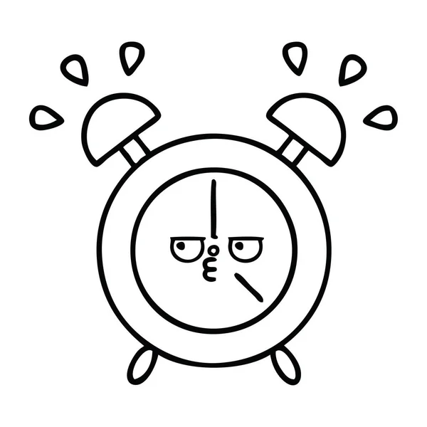 line drawing cartoon of a alarm clock - Stock Image - Everypixel line drawing cartoon of a alarm clock - Stock Image - Everypixel