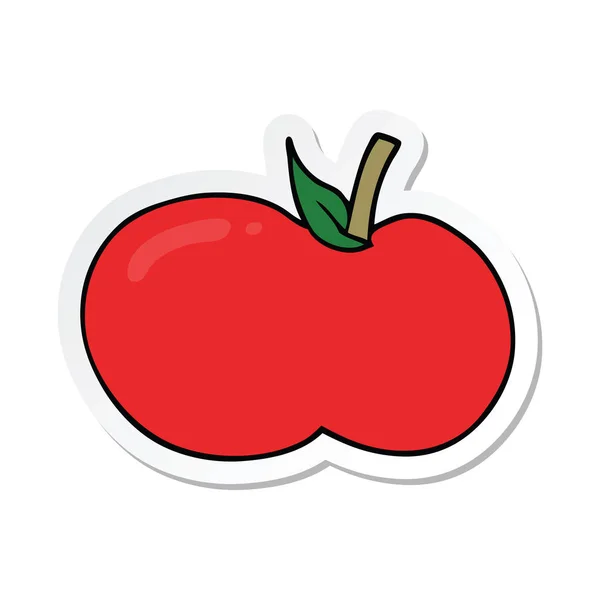 Autocollant Une Pomme Dessin Animé — Image vectorielle