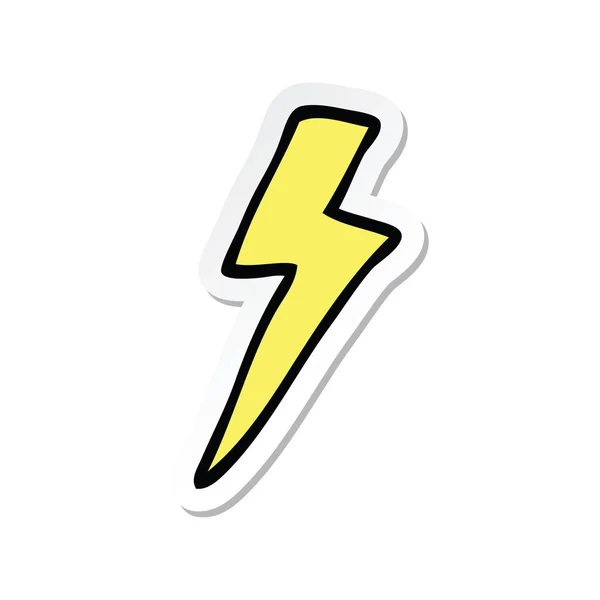 Sticker Cartoon Lightning Bolt — Stock Vector