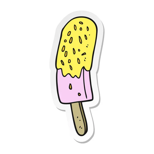 Sticker Van Een Cartoon Ice Lolly — Stockvector