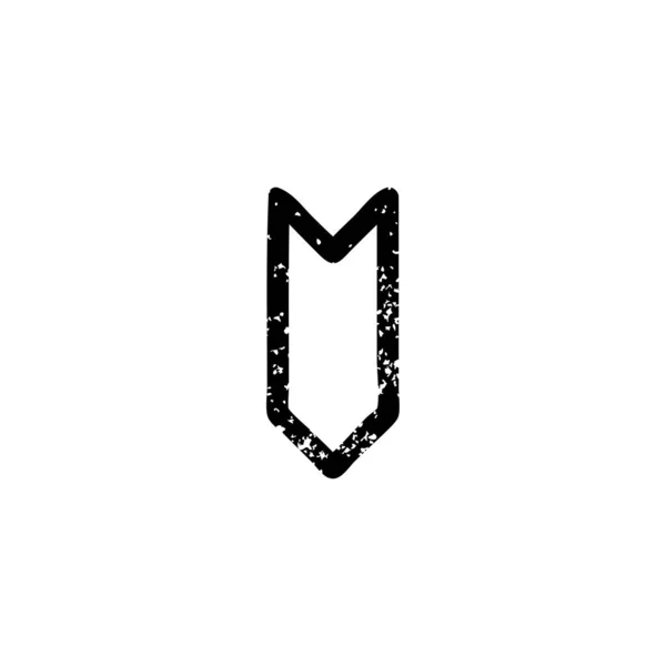 Decorative Arrow Distressed Icon Symbol — Stock Vector