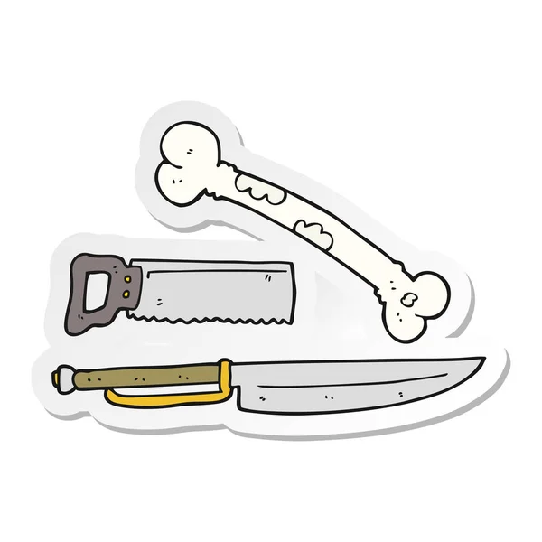 Sticker Cartoon Knife — Stock Vector