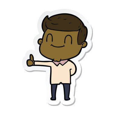 etiket bir karikatür dostça adam