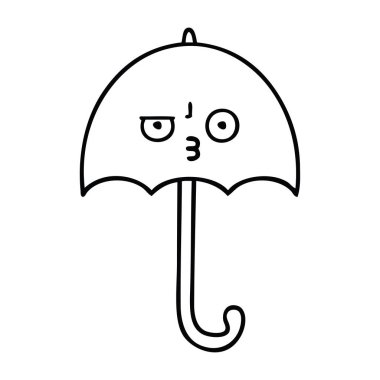 çizim karikatür şemsiye