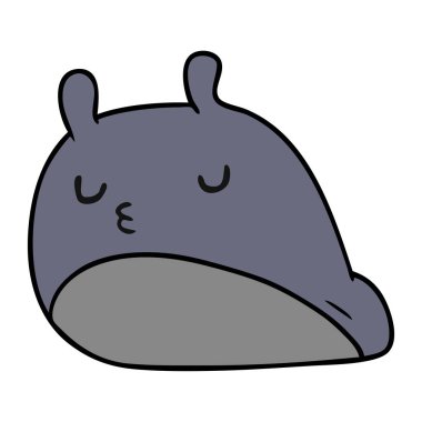 çizgi film illüstrasyon kawaii şişman sevimli sümüklüböcek