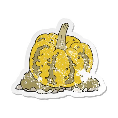 bir çizgi film Squash Retro sıkıntılı etiket