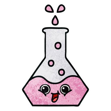 Retro grunge doku karikatür bir bilim ölçek