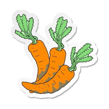 etiket bir karikatür havuç