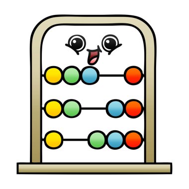 Degrade gölgeli karikatür abacus