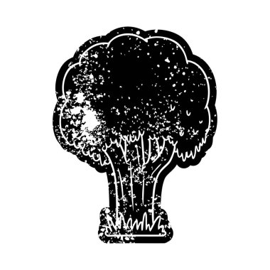 Grunge simgesi yaz ağaç sıkıntılı