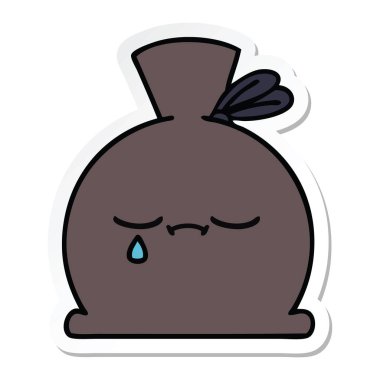 sevimli çizgi çuval etiket