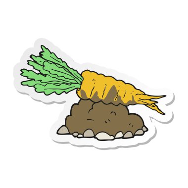 etiket bir karikatür havuç