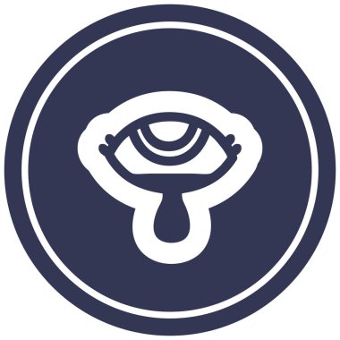 ağlayan göz dairesel simgesi simgesi