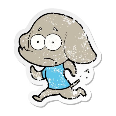 kaçmak bir çizgi film emin filin sıkıntılı etiket