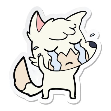 ağlayan bir tilki çizgi film etiketi