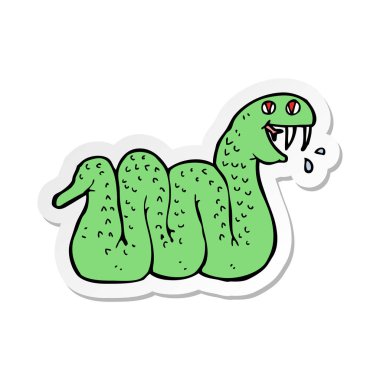 etiket bir karikatür yılan