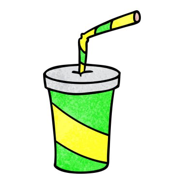 elle çizilmiş karikatür doodle fastfood içki dokulu