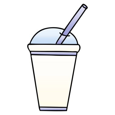 ilginç degrade gölgeli karikatür alkolsüz içecek