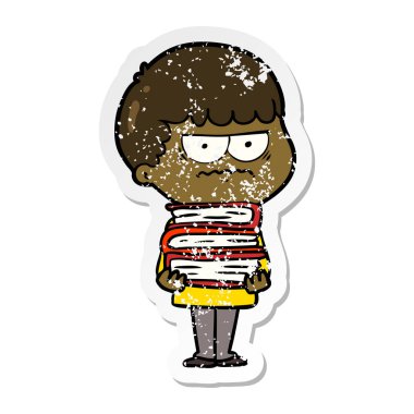 adam bir karikatür sıkıntılı etiket rahatsız