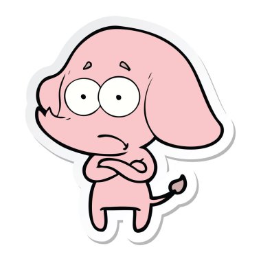 bir çizgi film emin fil etiketi