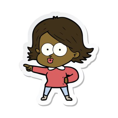 etiket somurtarak bir çizgi film kız