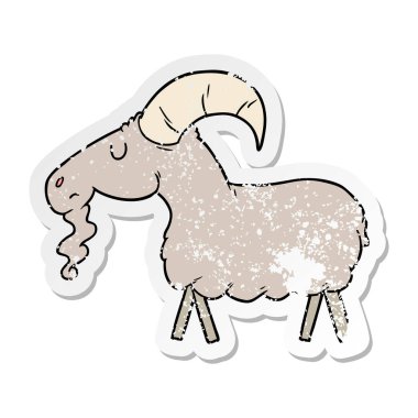 çizgi film keçi sıkıntılı etiket