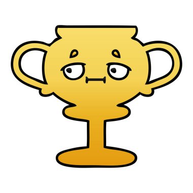 Degrade gölgeli karikatür kupa