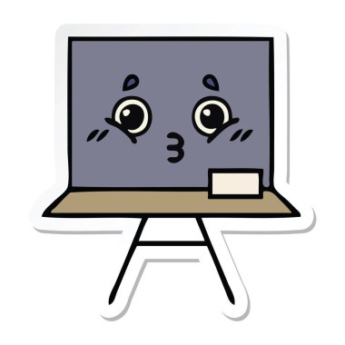 sevimli çizgi yazı tahtası etiket