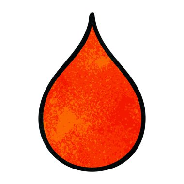 el çekilmiş ilginç karikatür kan damlası