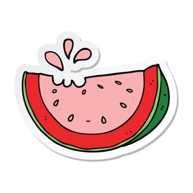 etiket bir karikatür karpuz