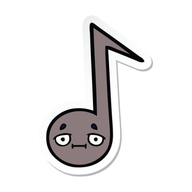 sevimli çizgi nota etiket