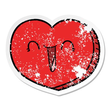 bir çizgi film aşk kalp sıkıntılı etiket