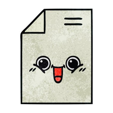 Retro grunge doku karikatür kağıdın 