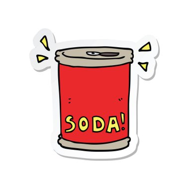 etiket bir karikatür soda olabilir
