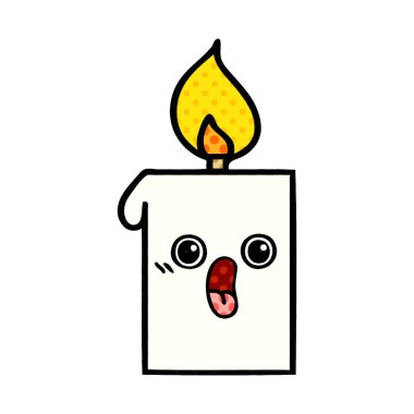 yanan bir mum, çizgi roman tarzı çizgi film