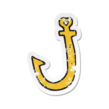 çizgi film kroşen Retro sıkıntılı etiket