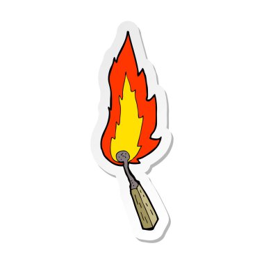 etiket maç yanan bir karikatür