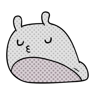 çizgi film illüstrasyon kawaii şişman sevimli sümüklüböcek