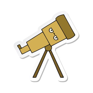 sevimli çizgi Teleskobu etiket