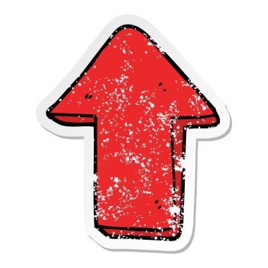 bir çizgi film işaret eden ok sıkıntılı etiket