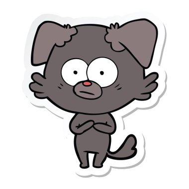 gergin köpek çizgi film etiketi