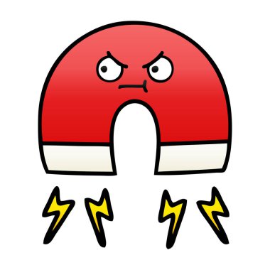 Degrade gölgeli karikatür mıknatıs